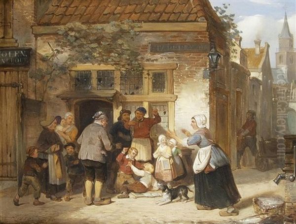 Schulanfang Oil Painting by Herman Frederik Carel ten Kate