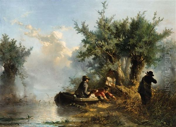 The Duck Hunt Oil Painting by Mari ten Kate