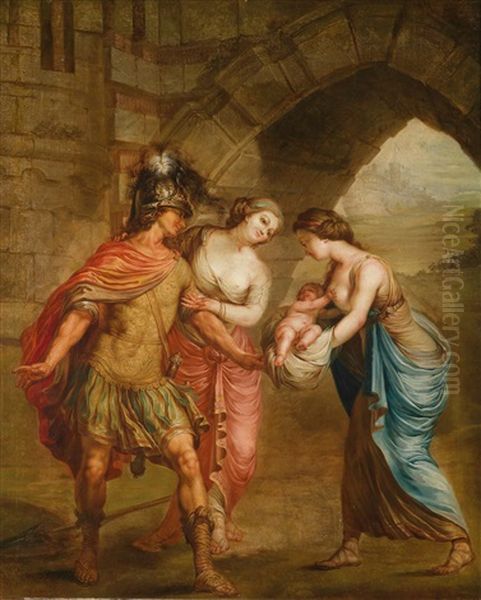 Der Abschied Hektors Von Andromache Oil Painting by Angelika Kauffmann