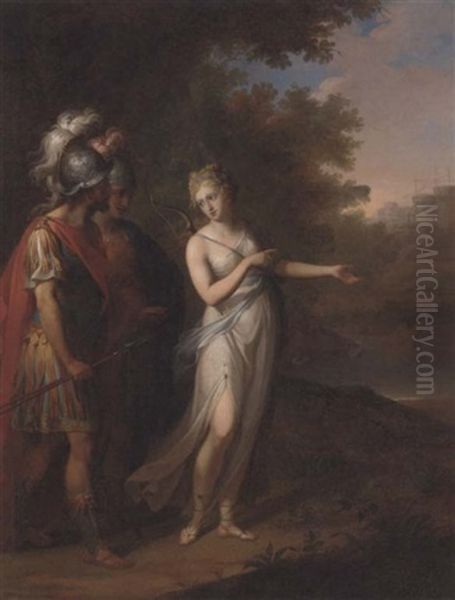 Venus Appearing To Aeneas Oil Painting by Angelika Kauffmann