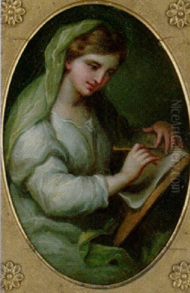 The Muse Of Learning Oil Painting by Angelika Kauffmann