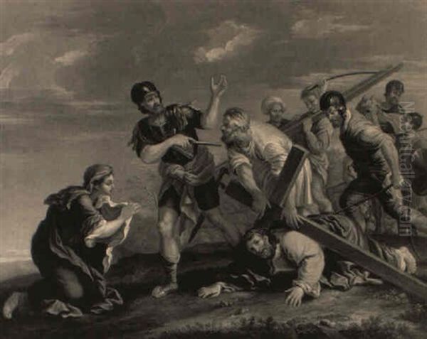 Christ On The Road To Calvary Oil Painting by Angelika Kauffmann