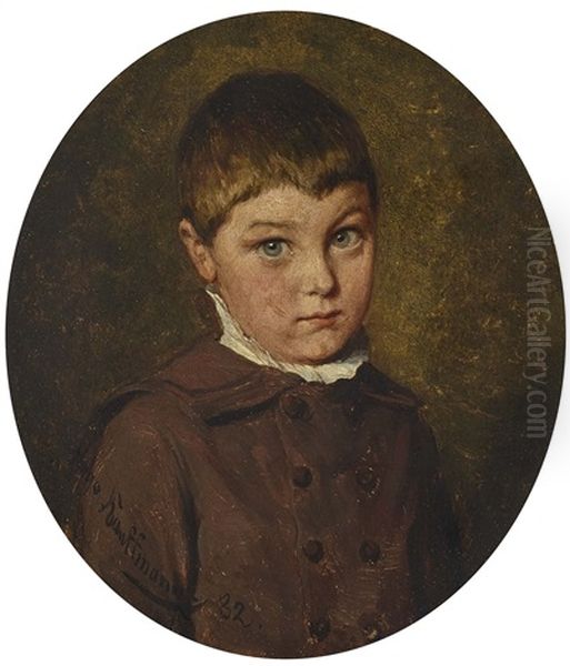 Knabenbildnis Oil Painting by Hugo Kauffmann