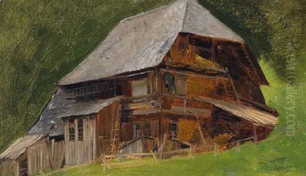 Bauernhaus (study) Oil Painting by Hugo Kauffmann