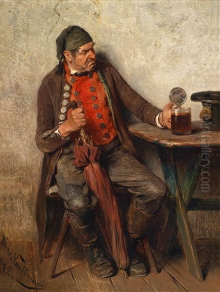Schlechtes Bier Oil Painting by Hugo Kauffmann