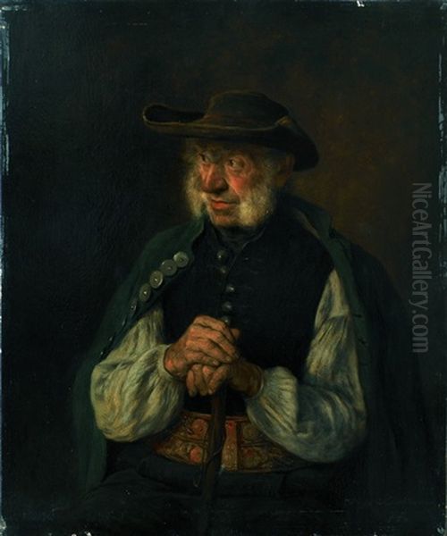 Alter Bauer Oil Painting by Hugo Kauffmann