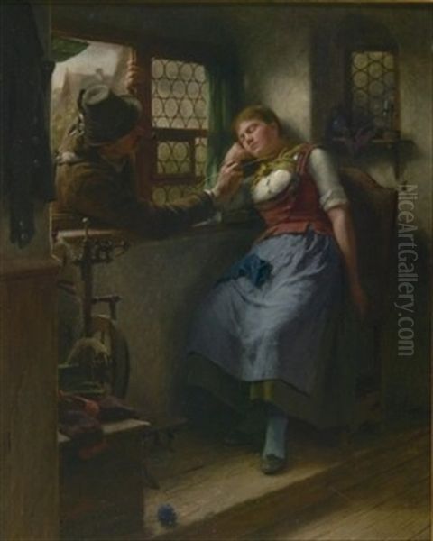 Der Gestorte Schlummer Oil Painting by Hugo Kauffmann