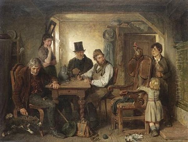 The Head Of The Household Oil Painting by Hugo Kauffmann