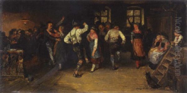 Ballo Nella Taverna, 1902 Oil Painting by Hugo Kauffmann