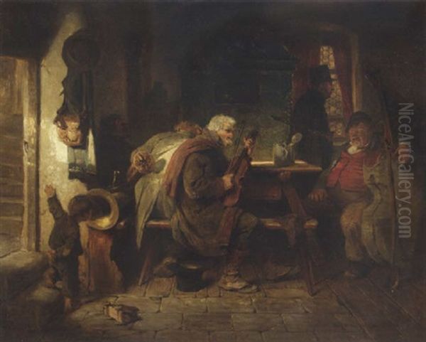 Musikanten Oil Painting by Hugo Kauffmann