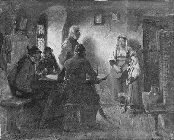 The Little Entertainer Oil Painting by Hugo Kauffmann