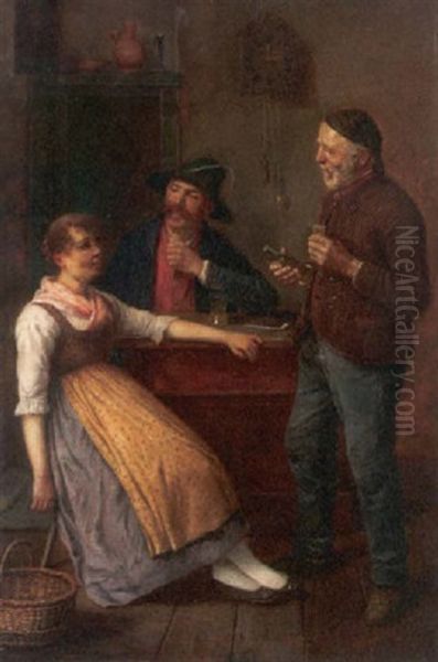 Der Ehevermittler Oil Painting by Hugo Kauffmann