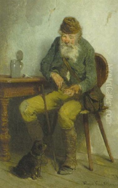Der Letzte Groschen Oil Painting by Hugo Kauffmann