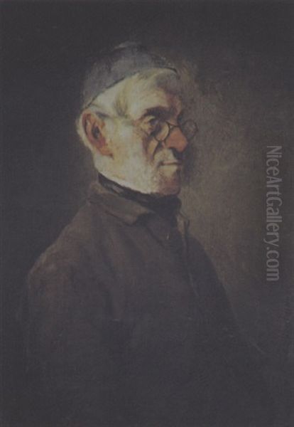 Portrat Eines Mannes Mit Brille Oil Painting by Hugo Kauffmann