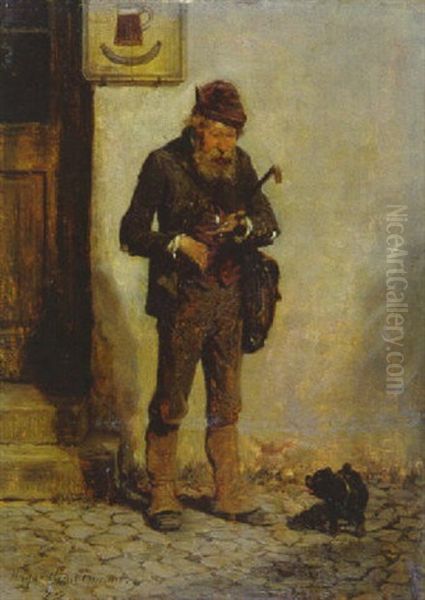 Der Letzte Groschen Oil Painting by Hugo Kauffmann