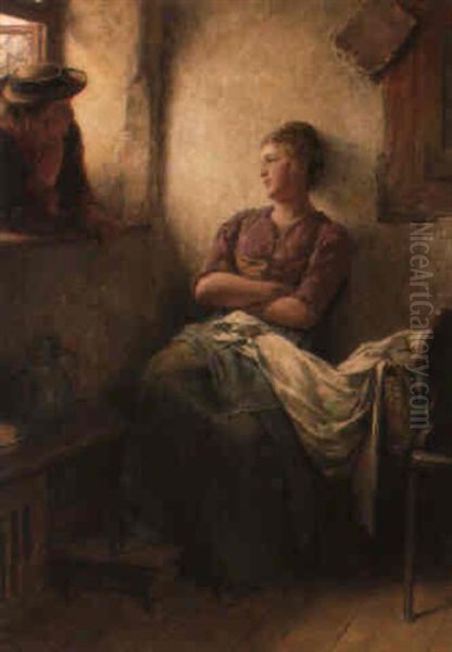 Die Schone Unterbrechung Oil Painting by Hugo Kauffmann