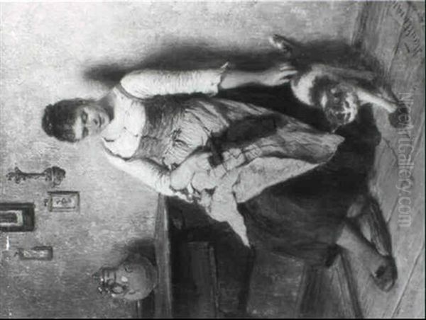 Bauernmadchen Oil Painting by Hugo Kauffmann