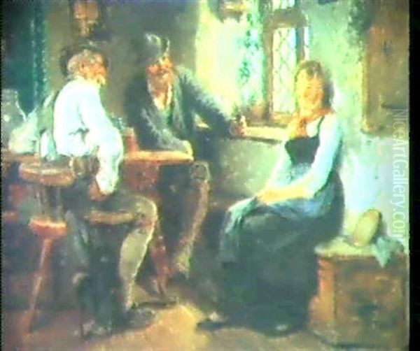 In Der Wirtsstube Oil Painting by Hugo Kauffmann