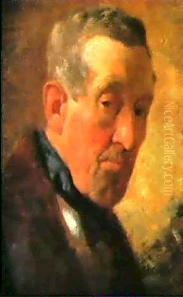 Portrait Eines Mannes (der Dorfnotar) Oil Painting by Hugo Kauffmann