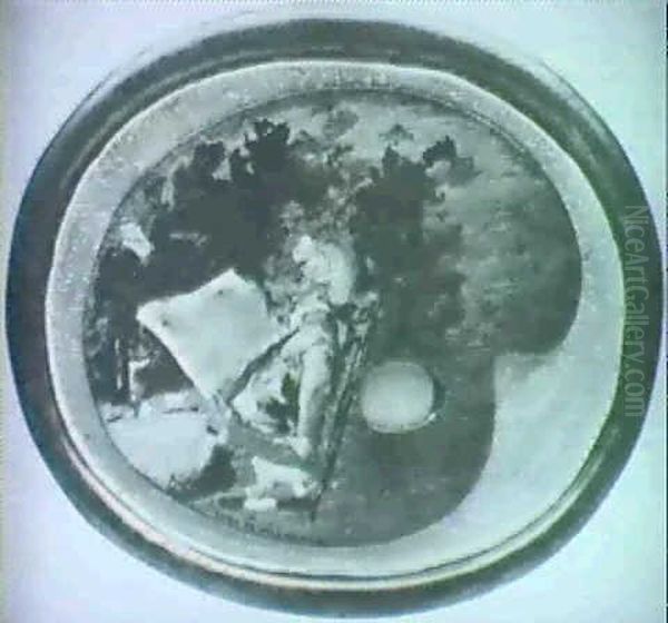 Der Zeitungsleser Oil Painting by Hugo Kauffmann