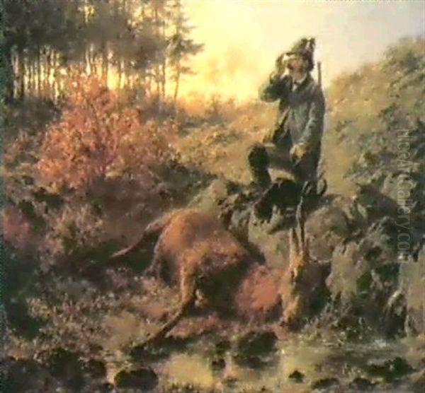 Auf Der Jagd Oil Painting by Hugo Kauffmann