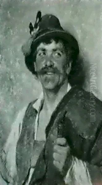 Bursche Mit Pfeife Oil Painting by Hugo Kauffmann