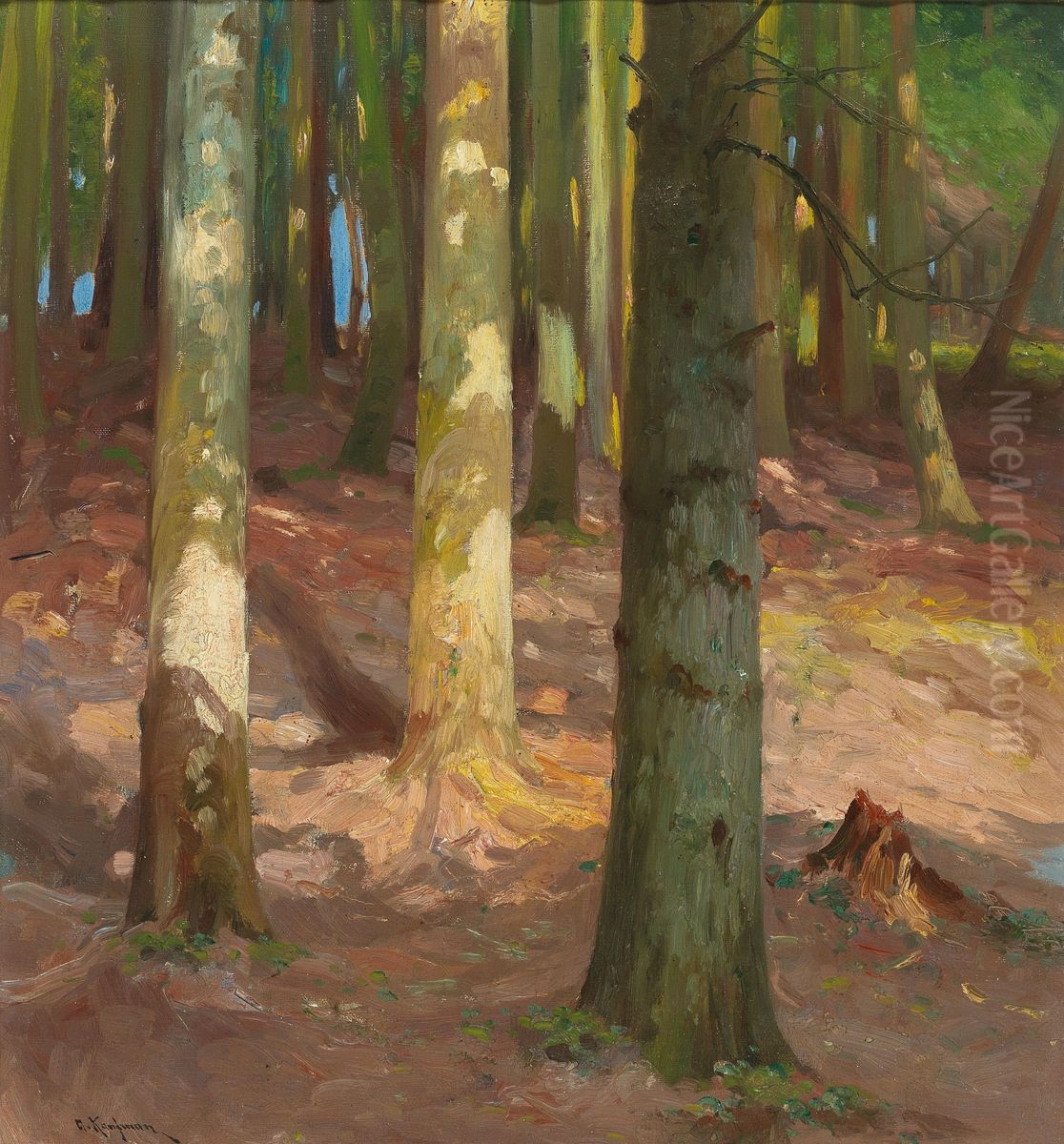 Wald Oil Painting by Adolf Kaufmann