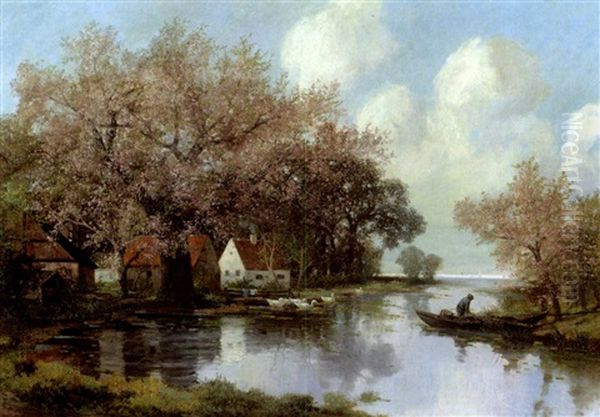 Chiemsee Oil Painting by Adolf Kaufmann