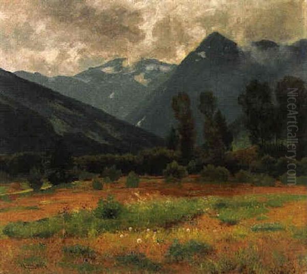 Blich Auf Den Uberferner Von Sterzig Aus Oil Painting by Adolf Kaufmann