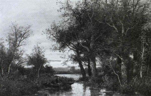 Aulandschaft Oil Painting by Adolf Kaufmann