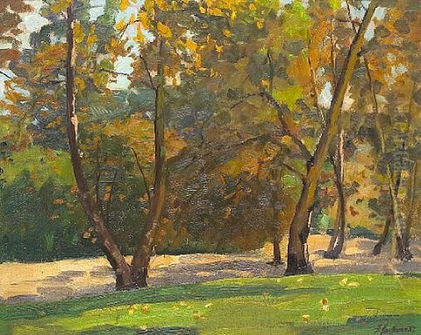 Sycamore Grove, Pasadena, California Oil Painting by Ferdinand Kaufmann