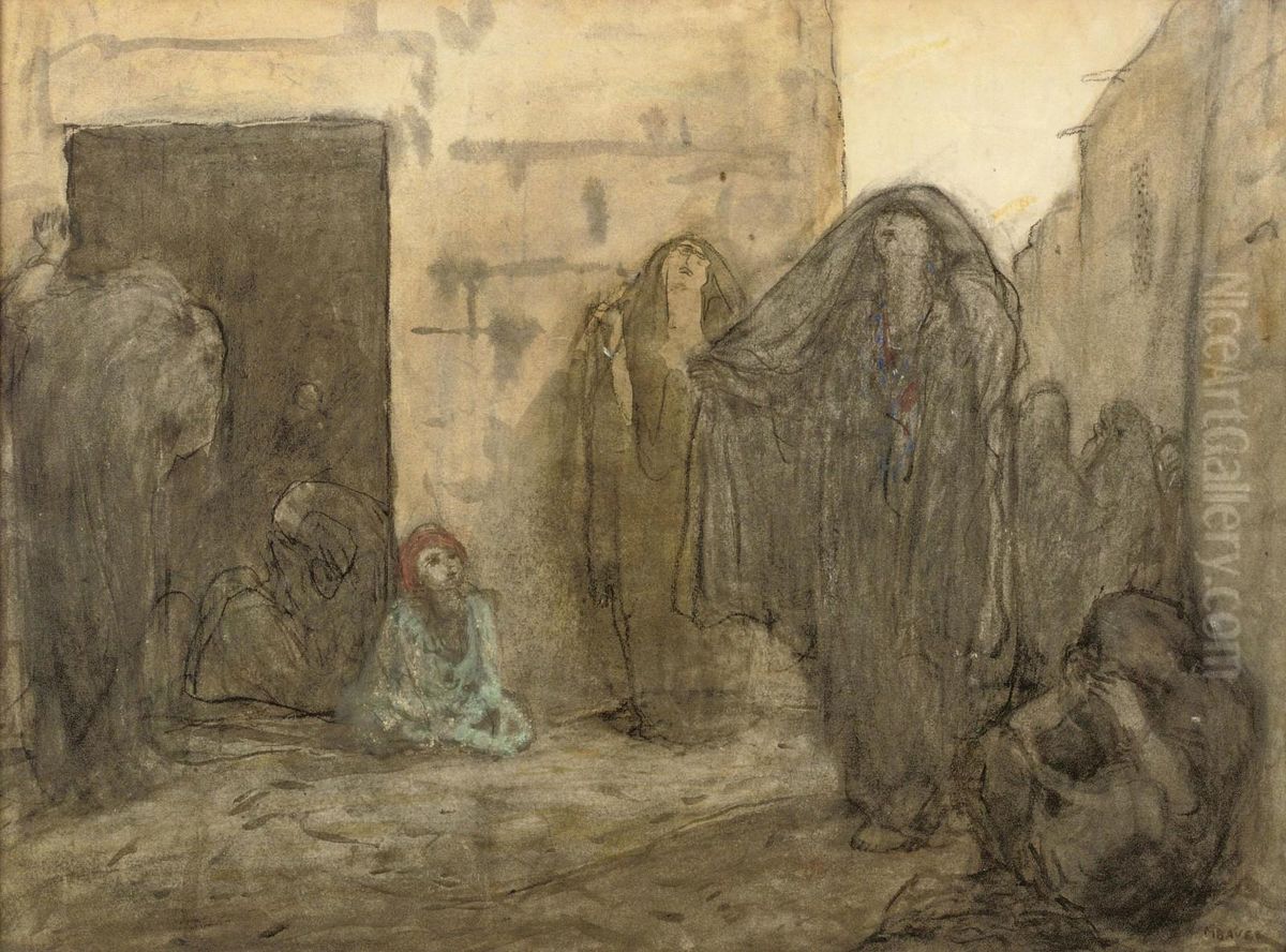 Klaagvrouwen Oil Painting by Marius Bauer