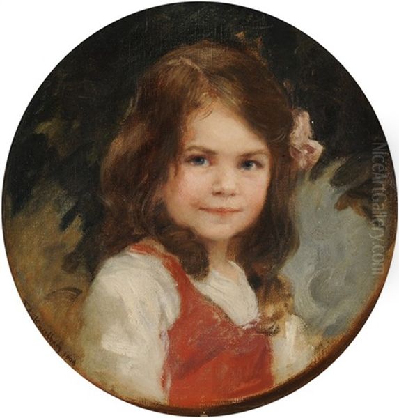 Bildnis Von Hilde Kaulbach Oil Painting by Friedrich August von Kaulbach