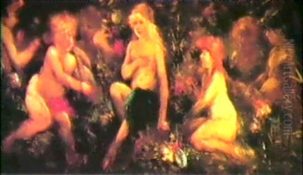 Kinderreigen Oil Painting by Wilhelm von Kaulbach