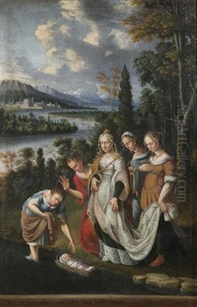 Die Auffindung Des Mosesknaben Oil Painting by Albrecht Kauw