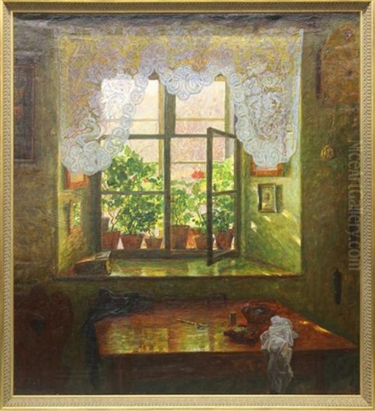 Interior Scene Oil Painting by Paul Kauzmann