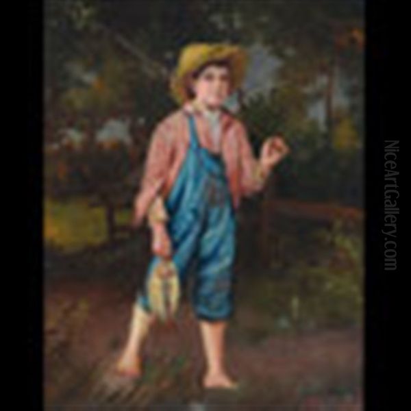 Young Fisherman Oil Painting by Joseph Malachy Kavanagh