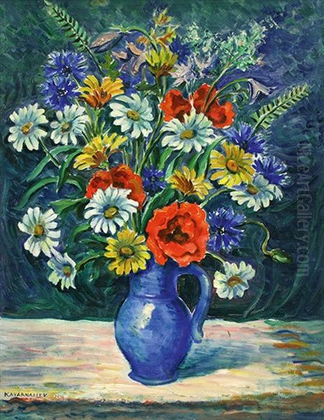 Flowers Oil Painting by Hristo Kavarnaliev