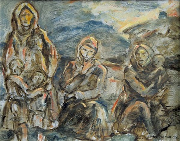 Composition Oil Painting by Hristo Kavarnaliev