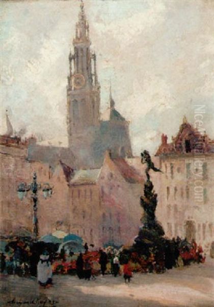 Antwerp Oil Painting by Archibald Kay