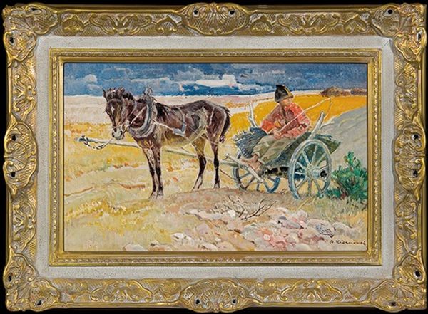 Konik Opoczynski, Ok Oil Painting by Apoloniusz Kedzierski