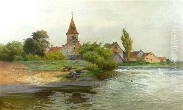 Frankische Landschaft Oil Painting by Karl Kehr