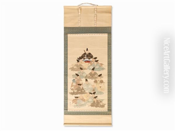 Shinto Priest Oil Painting by Matsumura Keibun