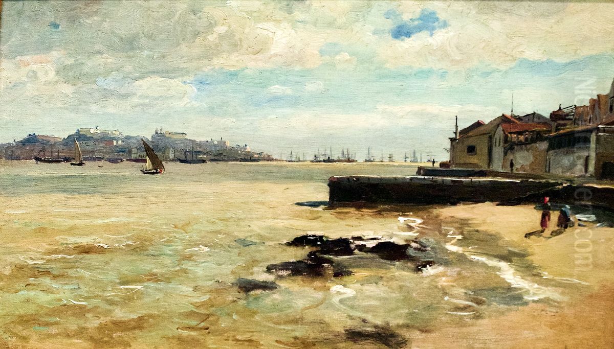 Lisboa Vista Do Ginjal Oil Painting by Alfredo Keil