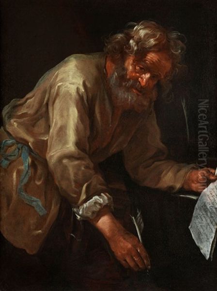 Bildnis Eines Philosophen Oil Painting by Bernhard Keil, Monsu Bernardo