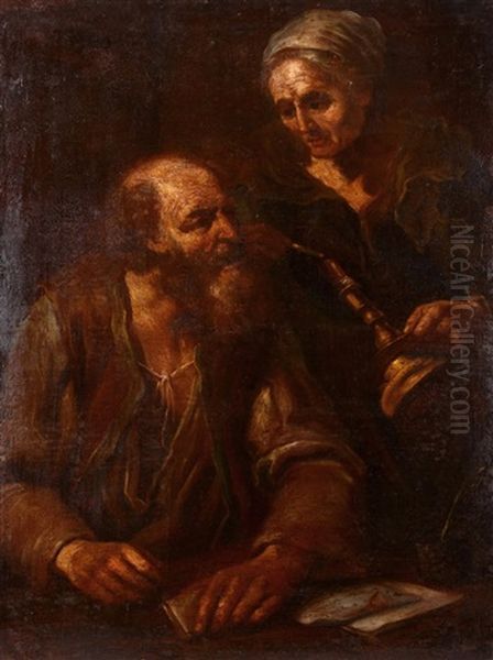 Sealing A Letter Oil Painting by Bernhard Keil, Monsu Bernardo