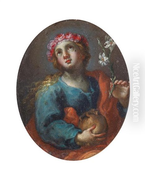 Saint Rosalia Oil Painting by Bernhard Keil, Monsu Bernardo