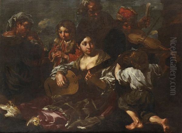 Concerto Campestre Oil Painting by Bernhard Keil, Monsu Bernardo