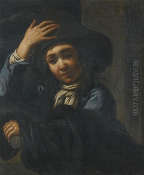 Portrait Of A Boy In A Hat Oil Painting by Bernhard Keil, Monsu Bernardo