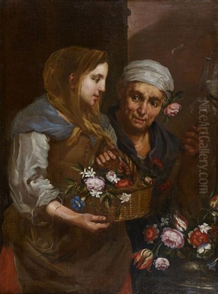 Vertumne Et Pomone Oil Painting by Bernhard Keil, Monsu Bernardo